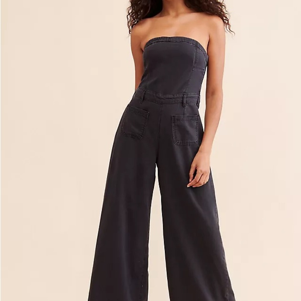 ANTHROPOLOGIE PILCRO THE SKIPPER STRAPLESS JUMPSUIT